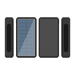 Портативное зарядное устройство Solar 99000 mAh c бесконтактной зарядкой и LED фонарем на солнечной батарее