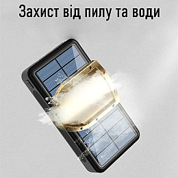 Портативное зарядное устройство Solar 99000 mAh c бесконтактной зарядкой и LED фонарем на солнечной батарее
