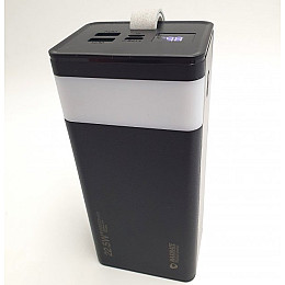 Повербанк turbo с LED фонариком Maxmate с быстрой зарядкой 30000mAh USB/MicroUSB/Type-C MMP30KP 22.5W черный
