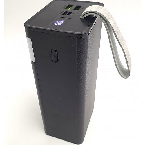 Повербанк turbo с LED фонариком Maxmate с быстрой зарядкой 30000mAh USB/MicroUSB/Type-C MMP30KP 22.5W черный