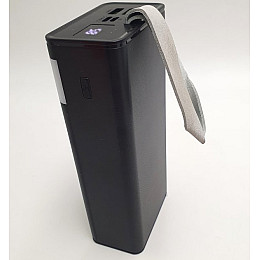 Повербанк turbo з LED ліхтариком Maxmate з швидкою зарядкою 30000mAh USB/MicroUSB/Type-C MMP30KP 22.5W чорний