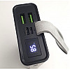 Повербанк turbo с LED фонариком Maxmate с быстрой зарядкой 20000mAh 2USB MMP20KP 22.5W черный