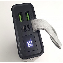 Повербанк turbo з LED ліхтариком Maxmate з швидкою зарядкою 20000mAh 2USB MMP20KP 22.5W чорний