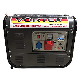 Генератор бензиновый Vortex VG 8500 4,4 кВА 3 фазы электростартер ESTG