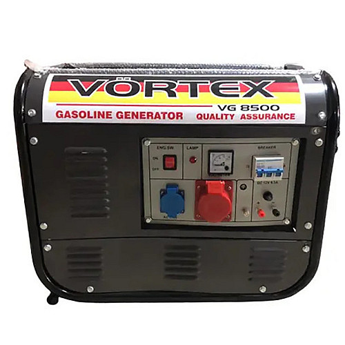 Генератор бензиновий Vortex VG 8500 4,4 кВА 3 фази електростартер ESTG