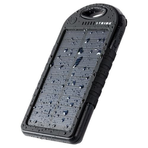 Power Bank Solar A50 + фонарь 12 LED с солнечной панелью 5000 mAh Черный (A50)