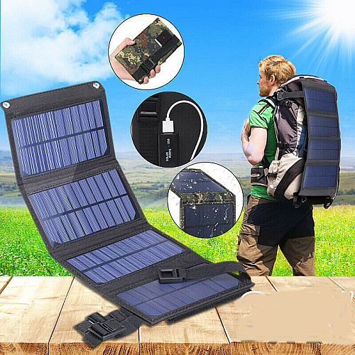 Солнечная панель Solar Power портативная зарядная станция складная с USB 5V - 10W камуфляж (SPH10)
