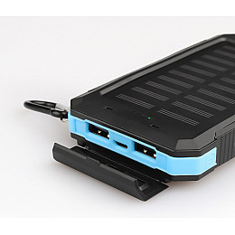 УМБ Power Bank Solar ES1600 ліхтарик + компас з сонячною панеллю 16000 mAh Водозахищений (ES16000)