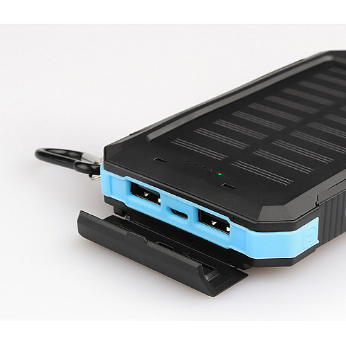 УМБ Power Bank Solar ES1600 фонарик + компас с солнечной панелью 16000 mAh Влагозащищен (ES16000)