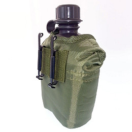 Фляга Mil-Tec Olive пластиковая в чехле олива