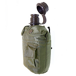 Фляга Mil-Tec Olive пластиковая в чехле олива