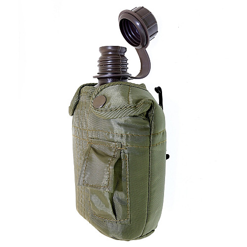 Фляга Mil-Tec Olive пластиковая в чехле олива