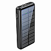 Повербанк з сонячною батареєю Xionel YD-692S 20000mA УМБ Power Bank Чорний (10454-55782)