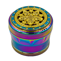 Гріндер для подрібнення тютюну ASHTRAY HL-198 Черепи+Зірки Rainbow (10897-hbr)