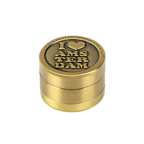 Гриндер для подрібнення тютюну ASHTRAY HL-246 I Сердечко Amsterdam Gold (10929-hbr)