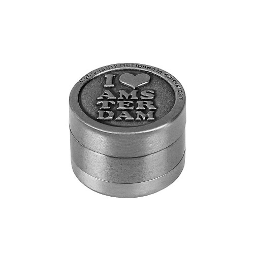 Гриндер для измельчения табака ASHTRAY HL-246 I Сердечко Amsterdam Silver (10937-hbr)