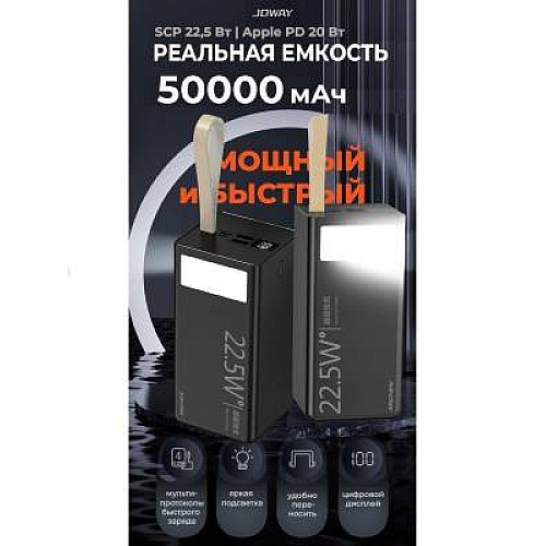 Павербанк Xinzhen Super Quick Charge ємністю 50000 mah 22.5W чорний