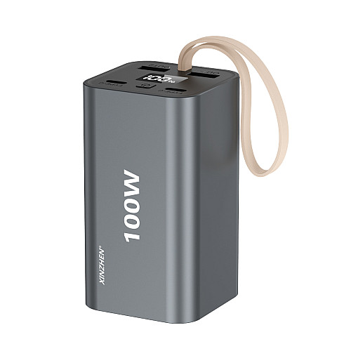 Павербанк для швидкої зарядки ноутбука та планшета Xinzhen Super Quick Charge G20 20000 mah 100W срібло