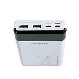 УМБ Power Bank Romoss LT20 20000mAh повербанк с экраном White (11240-hbr)