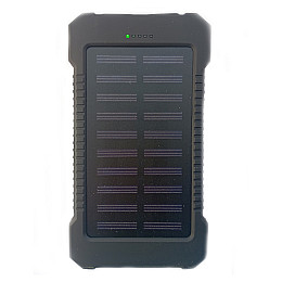 УМБ Power Bank Solar 10000mAh повербанк с солнечной панелью и фонариком Black (11228-hbr)