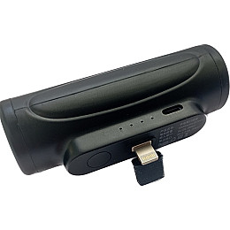 УМБ Power Bank без USB 5000mAh повербанк с фонариком, для устройств с Lightnin Black (11235-hbr)