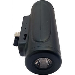 УМБ Power Bank без USB 5000mAh повербанк з ліхтариком, для пристроїв з Lightnin Black (11235-hbr)