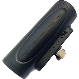 УМБ Power Bank без USB 5000mAh повербанк с фонариком, для устройств с Type-C Black (11234-hbr)
