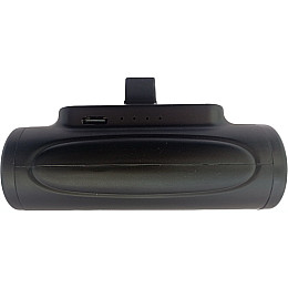 УМБ Power Bank без USB 5000mAh повербанк с фонариком, для устройств с Type-C Black (11234-hbr)