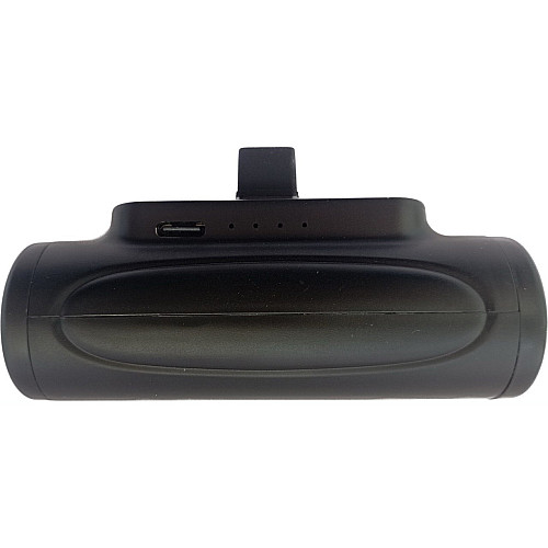 УМБ Power Bank без USB 5000mAh повербанк с фонариком, для устройств с Type-C Black (11234-hbr)