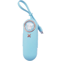 Детский УМБ Power Bank 5000mAh повербанк Котик Blue (11238-hbr)