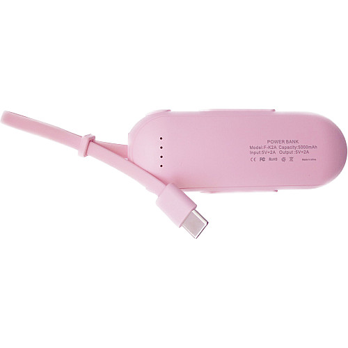 Детский УМБ Power Bank 5000mAh повербанк Котик Pink (11237-hbr)
