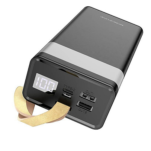 УМБ 30000mAh Power Bank BOROFONE Coolmy BJ18A с лампой Black