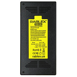 Зарядний пристрій для акумуляторів всіх типів RABLEX RB 406 Ni-Mh/Li-ion/Ni-CD/18650/AA/AAA