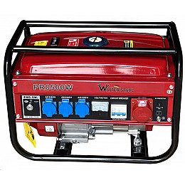 Генератор бензиновый Walter Stahl PR8500W 3,75 кВА 3 фазы ручной стартер