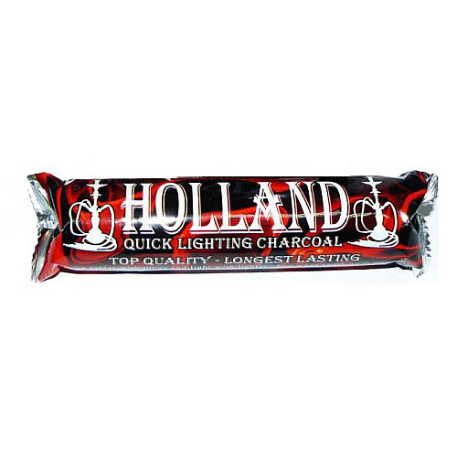 Уголь Holland для кальяна дерев'яний таблетка 40мм 10шт (10530-hbr)