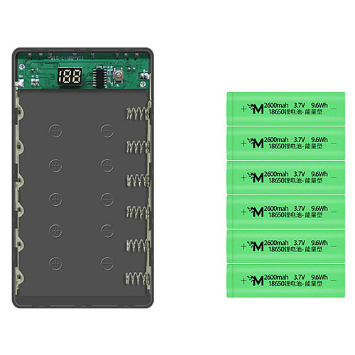 Корпус УМБ з дисплеєм для 6 акумуляторів 18650 - 100126 Tuya