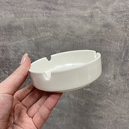 Пепельниця фарфоровая 10 см Stenson MC3237 White