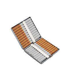 Металлический портсигар Champ Metal Patterns на 20 стандартных сигарет Серебристый (40519050)