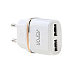 Сетевое зарядное устройство для Aspor A828 Eco 2USB/2.4A + кабель USB – Micro- белый