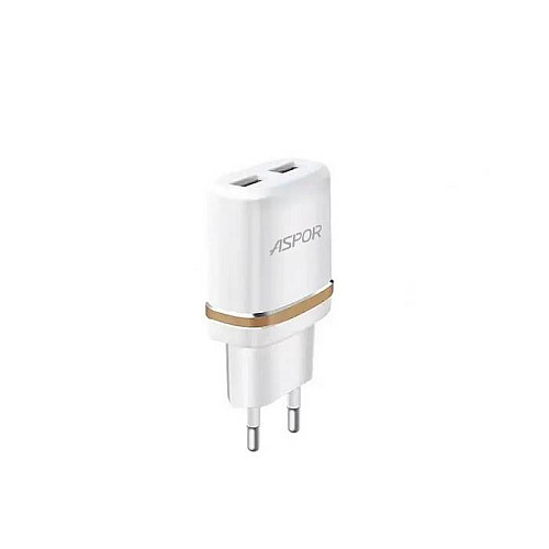 Сетевое зарядное устройство для Aspor A828 Eco 2USB/2.4A + кабель USB – Micro- белый