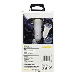 Автомобільне зарядне пристрій Aspor A903 (2USB/3.4A) - білий