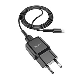 Сетевое зарядное устройство Avantis A480 Orion (1USB/2.1A) + USB кабель Micro- черный