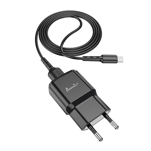 Сетевий зарядний пристрій Avantis A480 Orion (1USB/2.1A) + USB кабель Micro- чорний