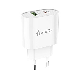 Сетевое зарядное устройство Avantis A865PD QC3.0 (20W PD)- белый
