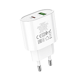 Сетевий зарядний пристрій Avantis A865PD QC3.0 (20W PD) - білий