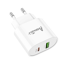 Сетевий зарядний пристрій Avantis A865PD QC3.0 (20W PD) - білий