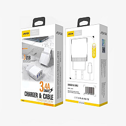 Сетеве зарядний пристрій Aspor A813 (3USB/3.4A) - білий
