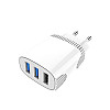 Сетевое зарядное устройство Aspor A813 (3USB/3.4A) + USB кабель Lightning- белый