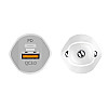 Автомобильное зарядное устройство Aspor A906 PD (USB-C/3A/20W) + кабель Type-C – Type-C- белый