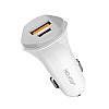 Автомобильное зарядное устройство Aspor A906 PD (USB-C/3A/20W) + кабель Type-C – Type-C- белый